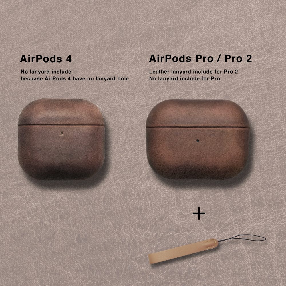 AirPods 4 and pro 2 Leather Case - Custom Genuine AirPods Leather Case