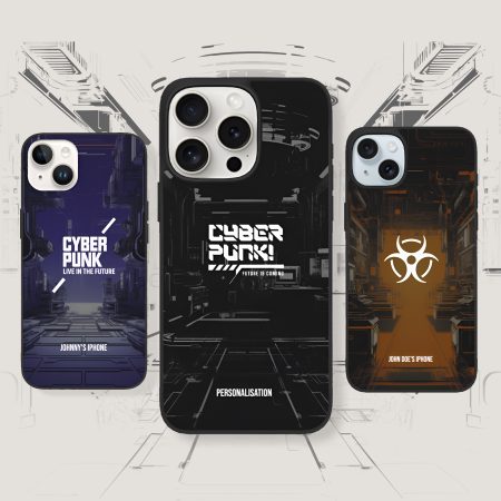 Cyberpunk iPhone Case - Print Personalised Text and Cyberpunk Pattern