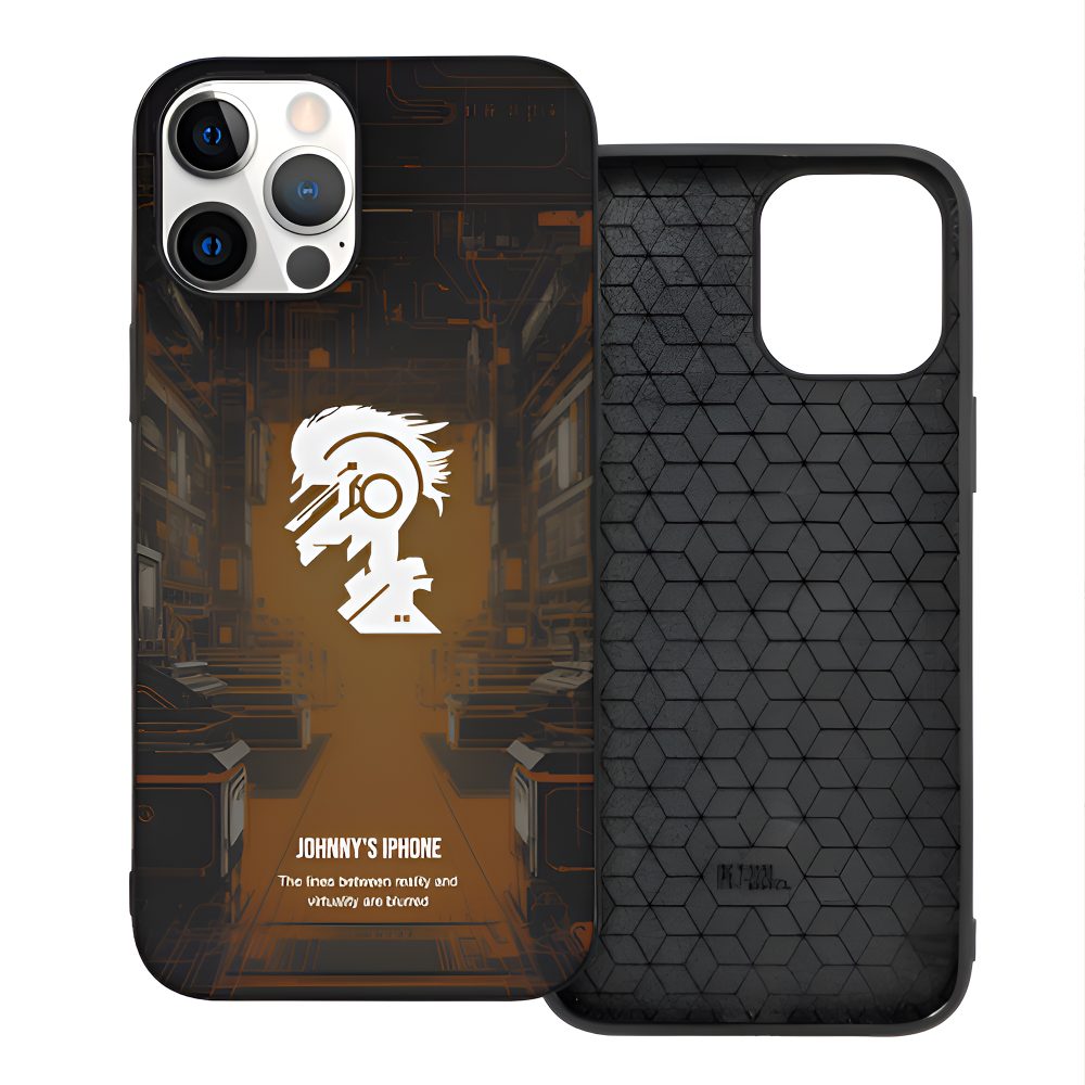 Cyberpunk iPhone Case - Print Personalised Text and Cyberpunk Pattern