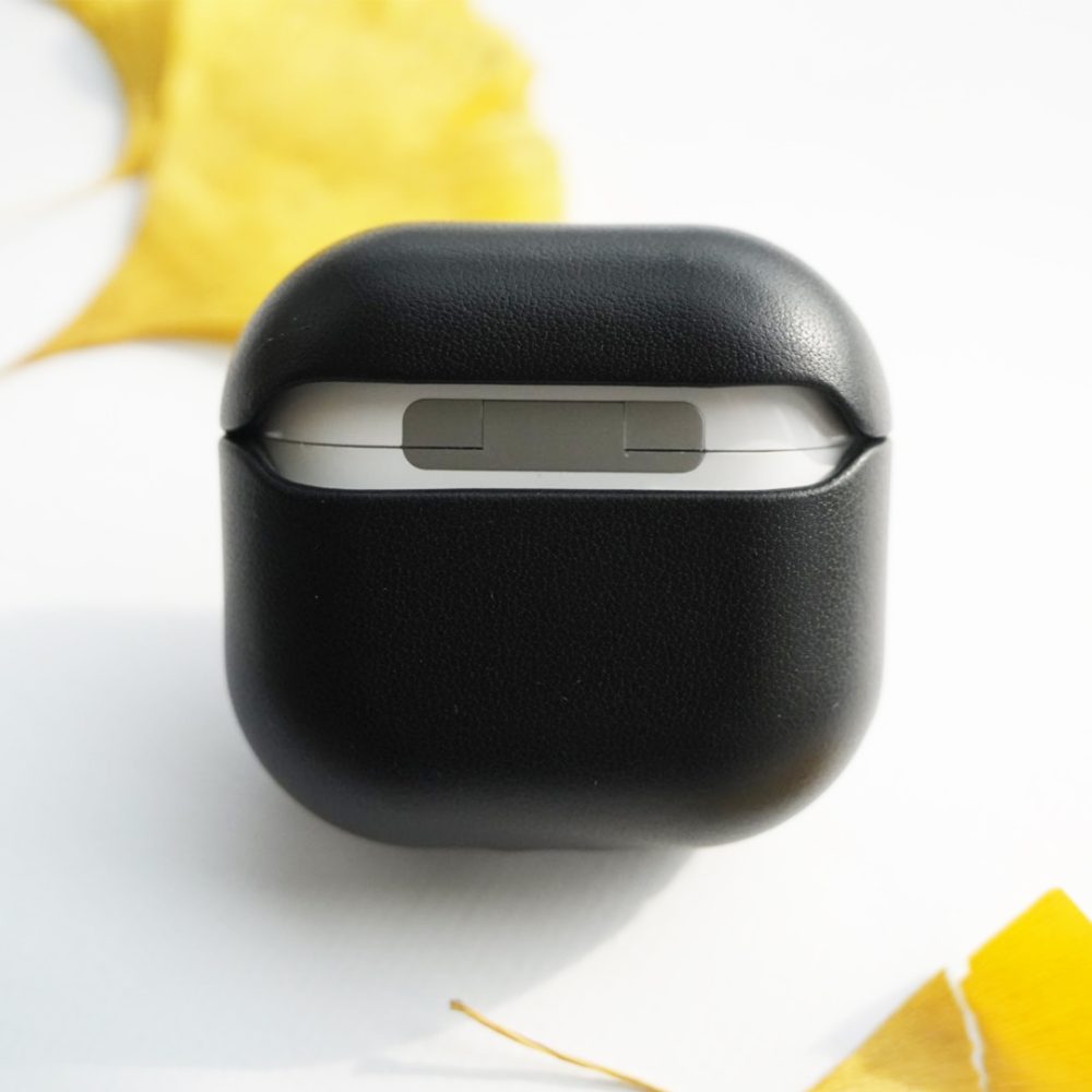 Black AirPods 4 Leather Case - Genuine AirPods Leather Case