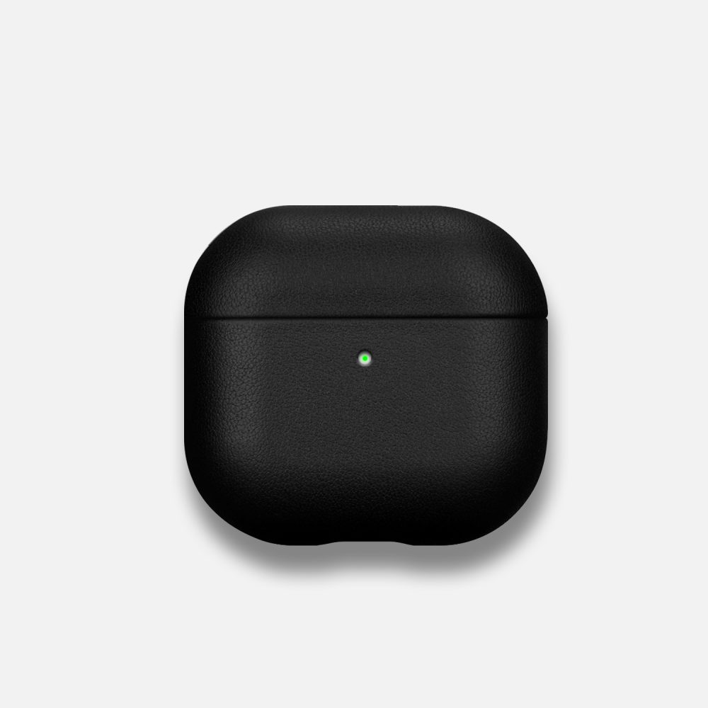 Black AirPods 4 Leather Case - Genuine AirPods Leather Case